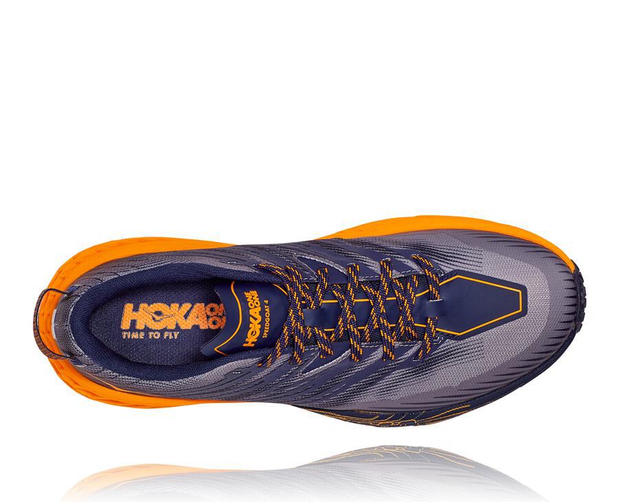 Hoka One One Trailsko Herre - Speedgoat 4 - Blå/Orange - 834126SZM